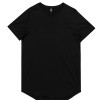 Black CB Clothing Mens Curved Hem T-Shirts